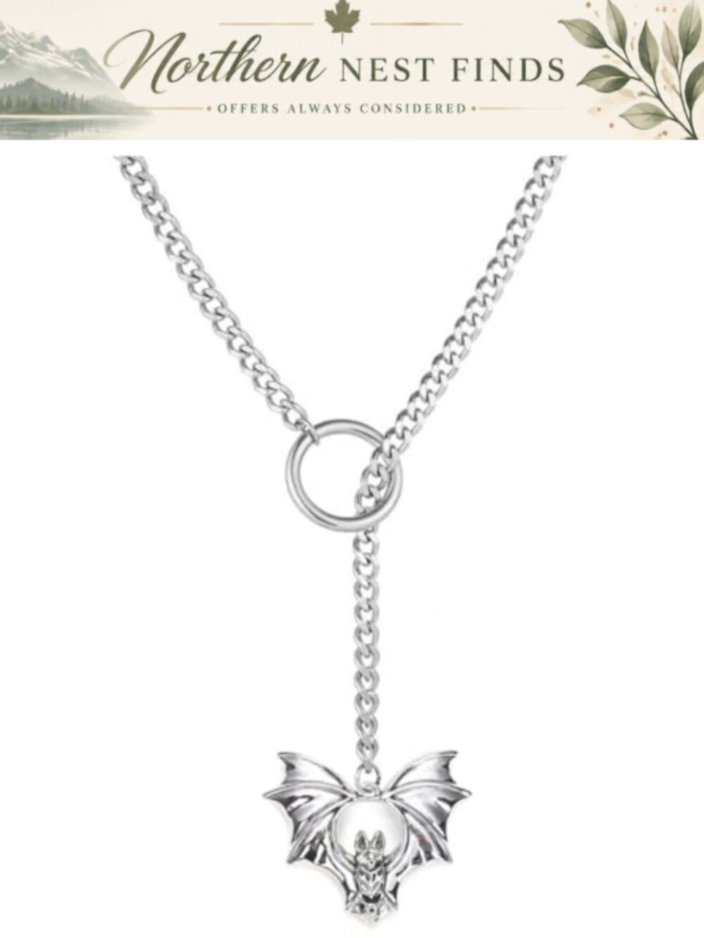 Stainless Steel Lariat Y Necklace Wrap Choker with Bar Pendant